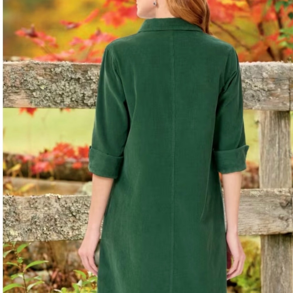 The Vermont Country Store Green Corduroy Dress. NWT - Picture 3 of 5